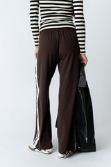 Avery Striped Pants in Brown - FINAL SALE
