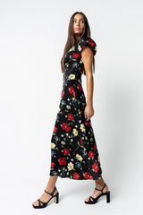 Jenna Floral Maxi Dress in Black - FINAL SALE