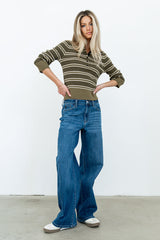 Terry Wide Leg Jeans - FINAL SALE