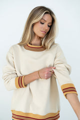 Marie Oversized Sweatshirt in Bone - FINAL SALE