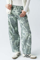 Maddison Camo Barrel Jeans - FINAL SALE