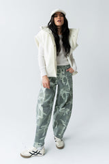 Maddison Camo Barrel Jeans - FINAL SALE