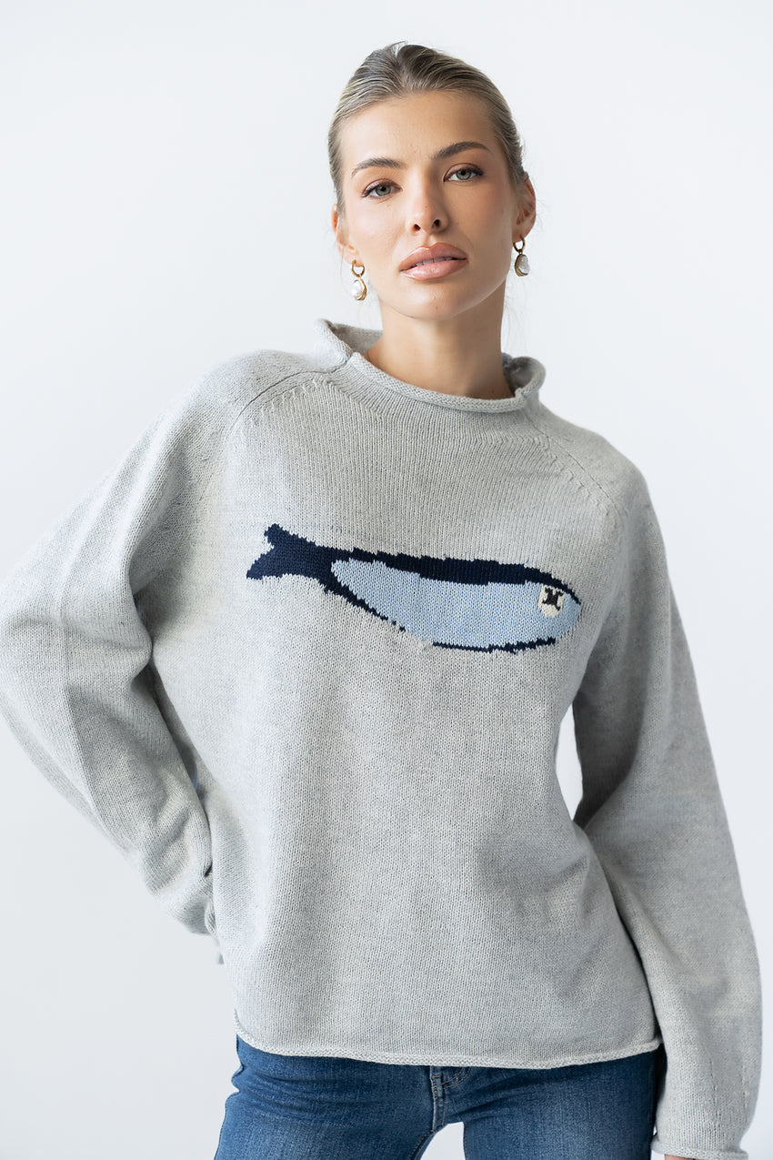 Brady Knit Sweater in Grey