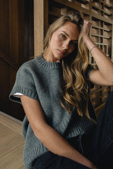 Paloma Knit Sweater in Grey - FINAL SALE