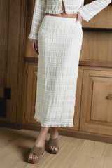 Marcus Chiffon Maxi Skirt in Cream - FINAL SALE