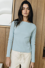 Becca Boatneck Top in Blue