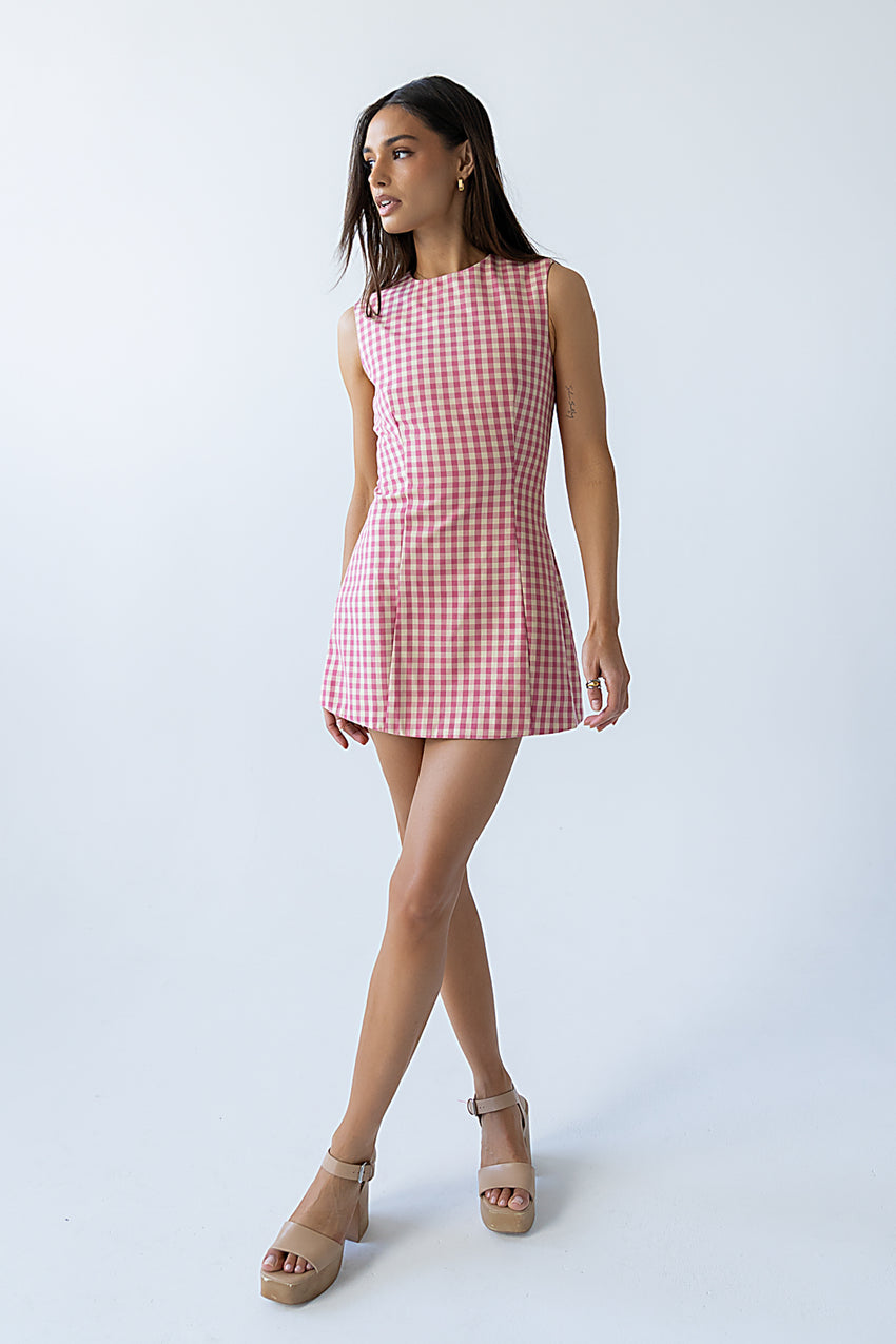 Brecken Gingham Mini Dress - FINAL SALE