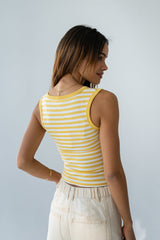 Kylen Striped Tank Top in Yellow