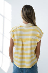 Larene Collared Striped Tank - FINAL SALE