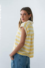Larene Collared Striped Tank - FINAL SALE
