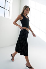 Jordyn Polka Dot Skirt in Black - FINAL SALE