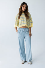 Banks Wide Leg Pants in Light Wash - FINAL SALE