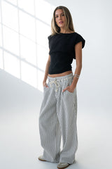 Tam Pleated Top in Black