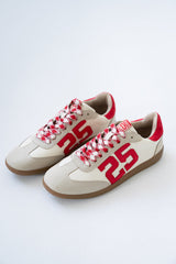 Kelly Retro Sneakers in Red-White - FINAL SALE
