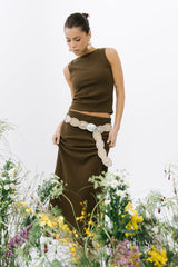 Opal Textured Top in Brown - FINAL SALE