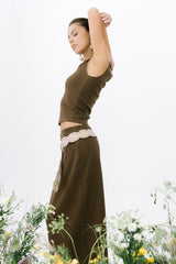 Opal Textured Top in Brown - FINAL SALE