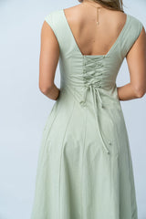 Colin Midi Dress in Sage - FINAL SALE