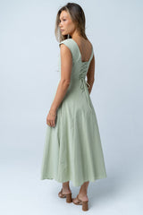 Colin Midi Dress in Sage - FINAL SALE