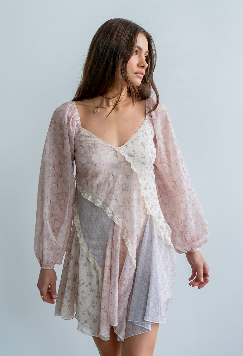Bree Patchwork Mini Dress - FINAL SALE