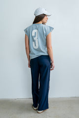 Vinnie Muscle Tee in Blue - FINAL SALE