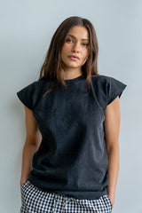 Vinnie Muscle Tee in Black - FINAL SALE
