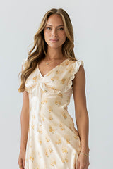 Tracey Maxi Dress in Yellow - FINAL SALE