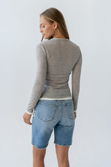 Brinley Layered Top in Heather Grey - FINAL SALE