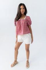 Briana Plaid Blouse