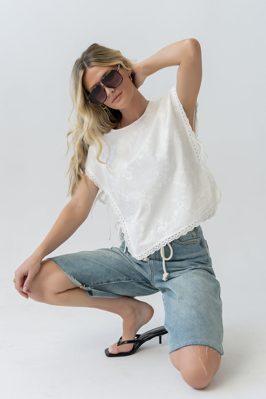 Cassidy Embroidered Top - FINAL SALE