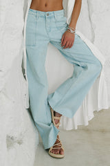 Sydney Striped Wide Leg Jeans - FINAL SALE