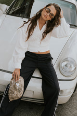 Yena Smocked Blouse in White - FINAL SALE