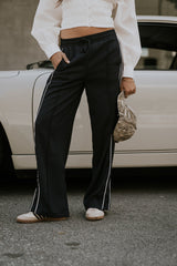 Emily Striped Wide Leg Pants in Navy - FINAL SALE