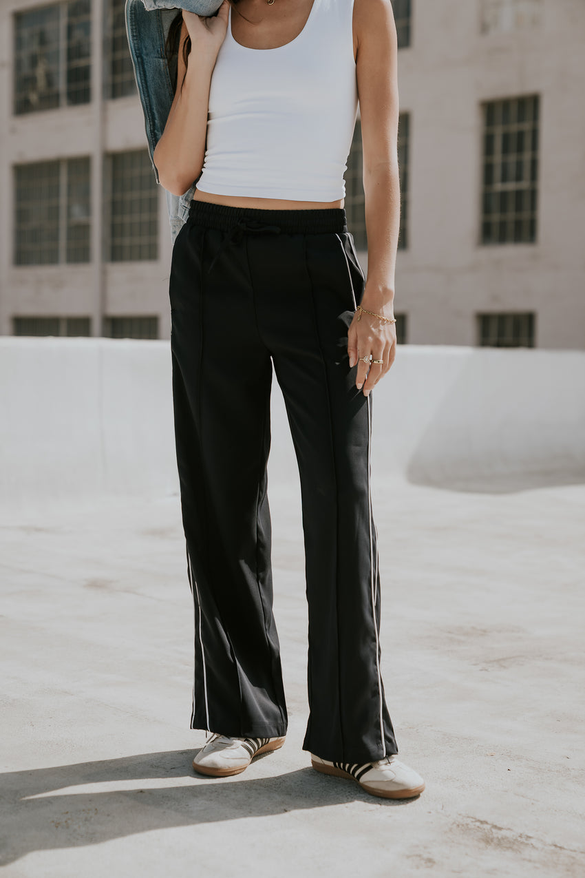 Emily Striped Wide Leg Pants in Navy - FINAL SALE