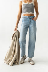 Karina Folded Straight Leg Jeans - FINAL SALE
