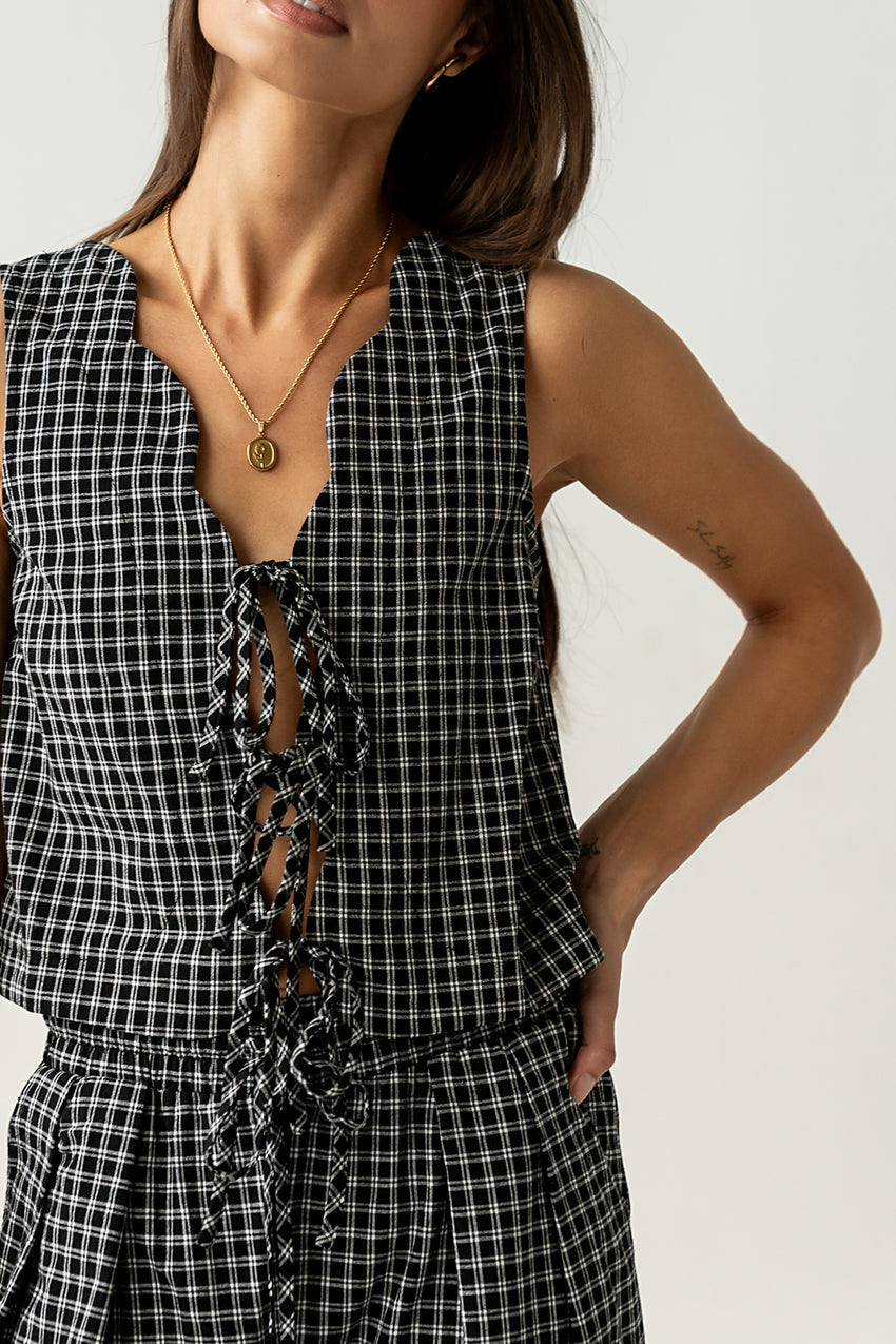 Lea Plaid Vest - FINAL SALE