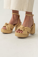 Reese Raffia Block Heels - FINAL SALE