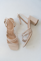 Emmarie Block Heel in Beige