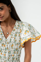 Rusty Smocked Blouse - FINAL SALE