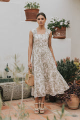 Cassie Embroidered Midi Dress - FINAL SALE
