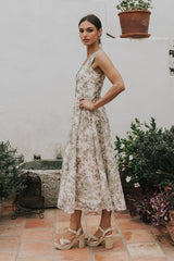 Cassie Embroidered Midi Dress - FINAL SALE