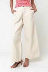 Jannah Wide Leg Pants in Ecru - FINAL SALE