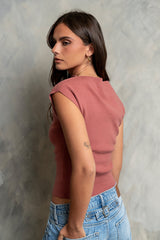 Maggie Knit Top in Berry - FINAL SALE