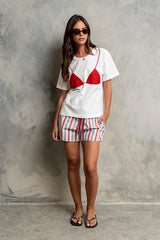 Juno Graphic Tee in Red