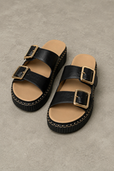 Jacinta Platform Sandal in Black - FINAL SALE