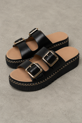 Jacinta Platform Sandal in Black - FINAL SALE
