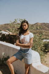 Lennon Lace Trim Blouse - FINAL SALE