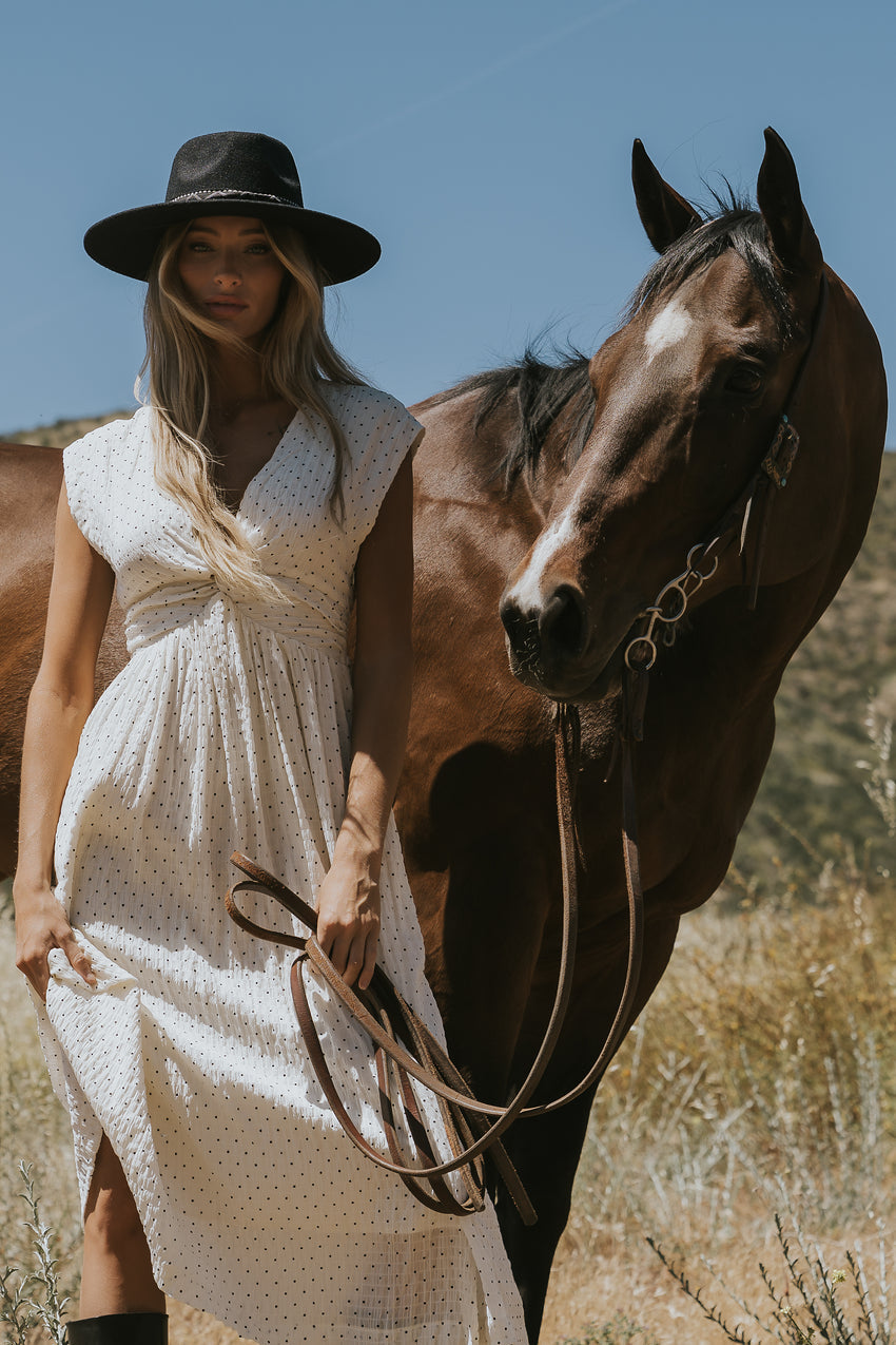 Kellie Polka Dot Maxi Dress