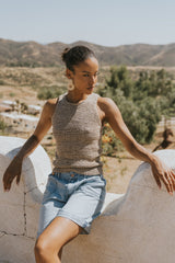 Lottie Knit Tank in Tan - FINAL SALE