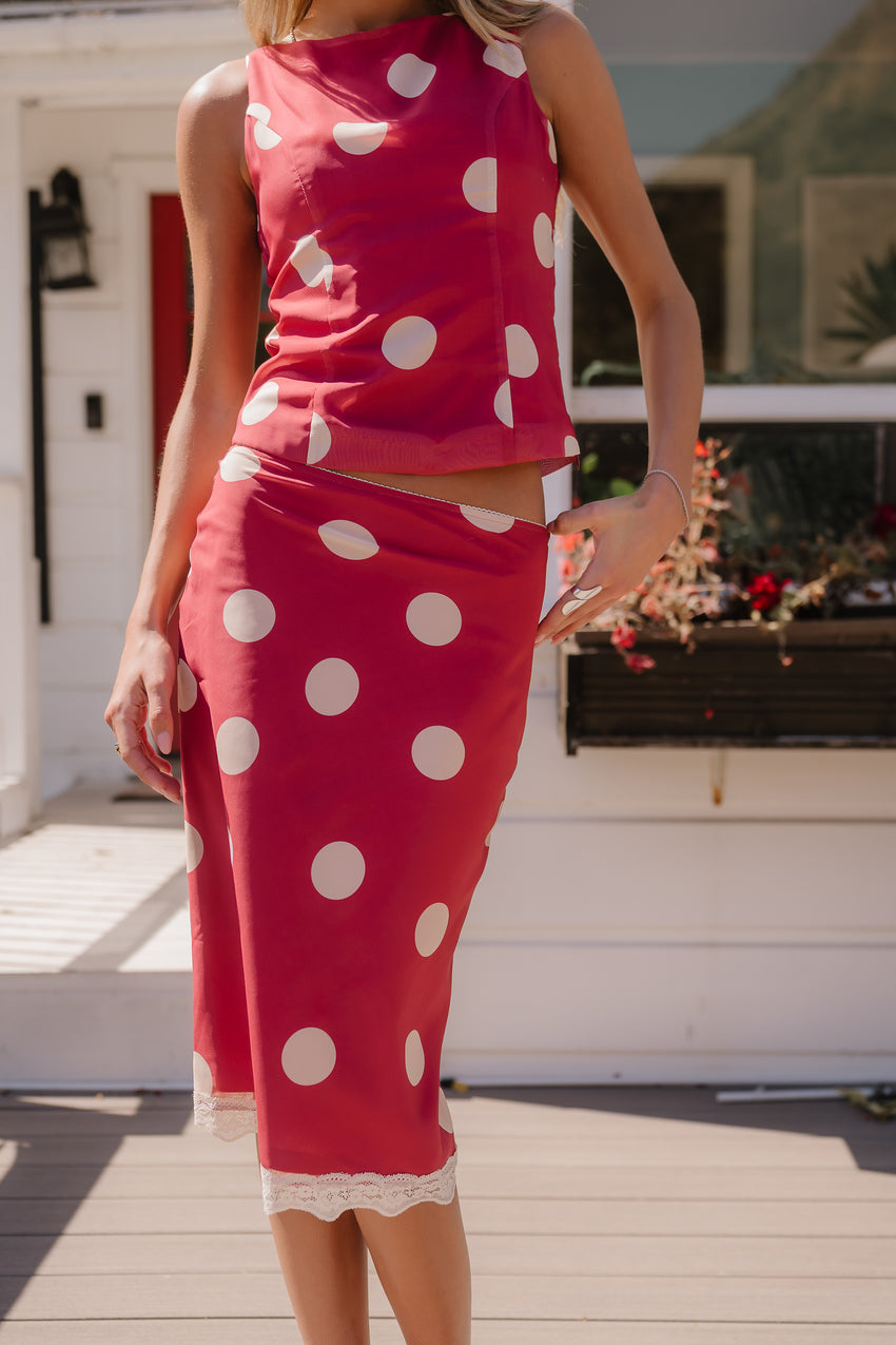 Taya Polka Dot Midi Skirt - FINAL SALE