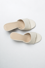 Elsy Block Heel in Bone